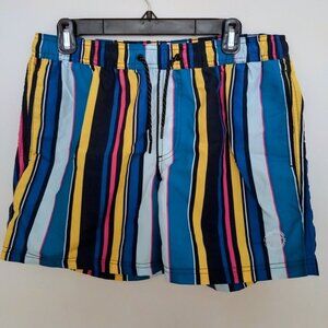 Colourful hip hop Swim trunks mid thigh